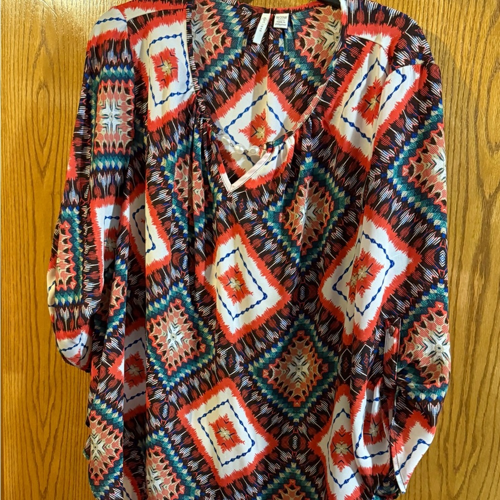 Colorful Geometric Women's Blouse